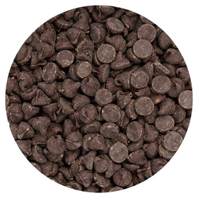 Hampton Distribution dark chocolate chips in a 1lb bulk bag for baking
