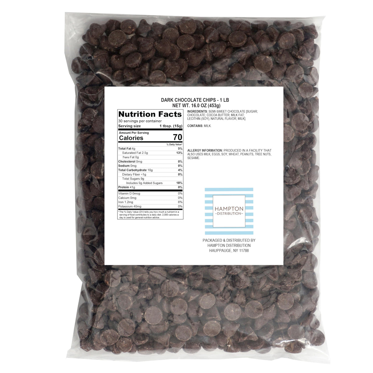 Hampton Distribution chips melting smoothly for coatings and drizzles