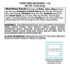 Hampton Distribution Honey BBQ Seasoning on grilled meat for enhanced color