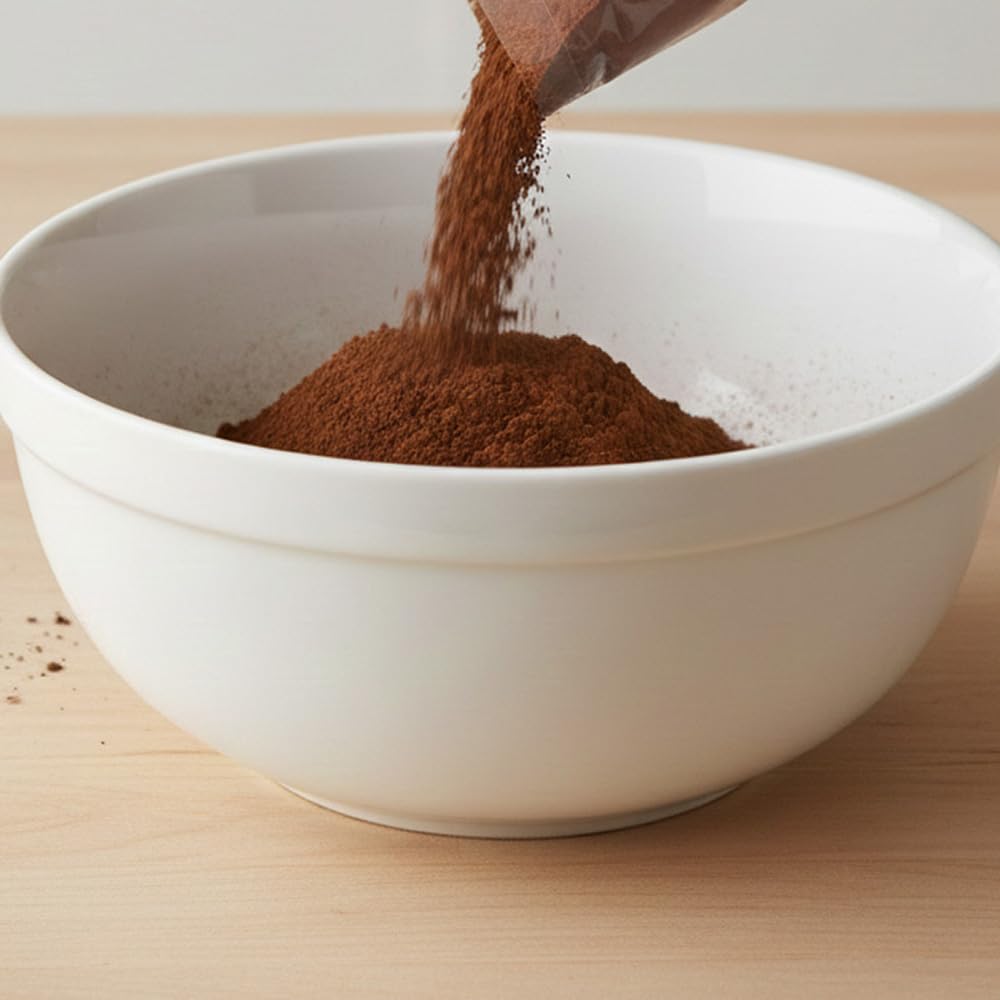 Hampton Distribution Dutch Process Cocoa Powder hot cocoa mug creates rich drinks.