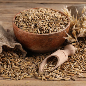 Hampton Distribution oats groats cooking simmer shows chewy al dente texture.