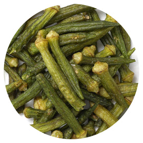 Hampton Distribution okra chips 1 lb bulk bag for gatherings and snacks.