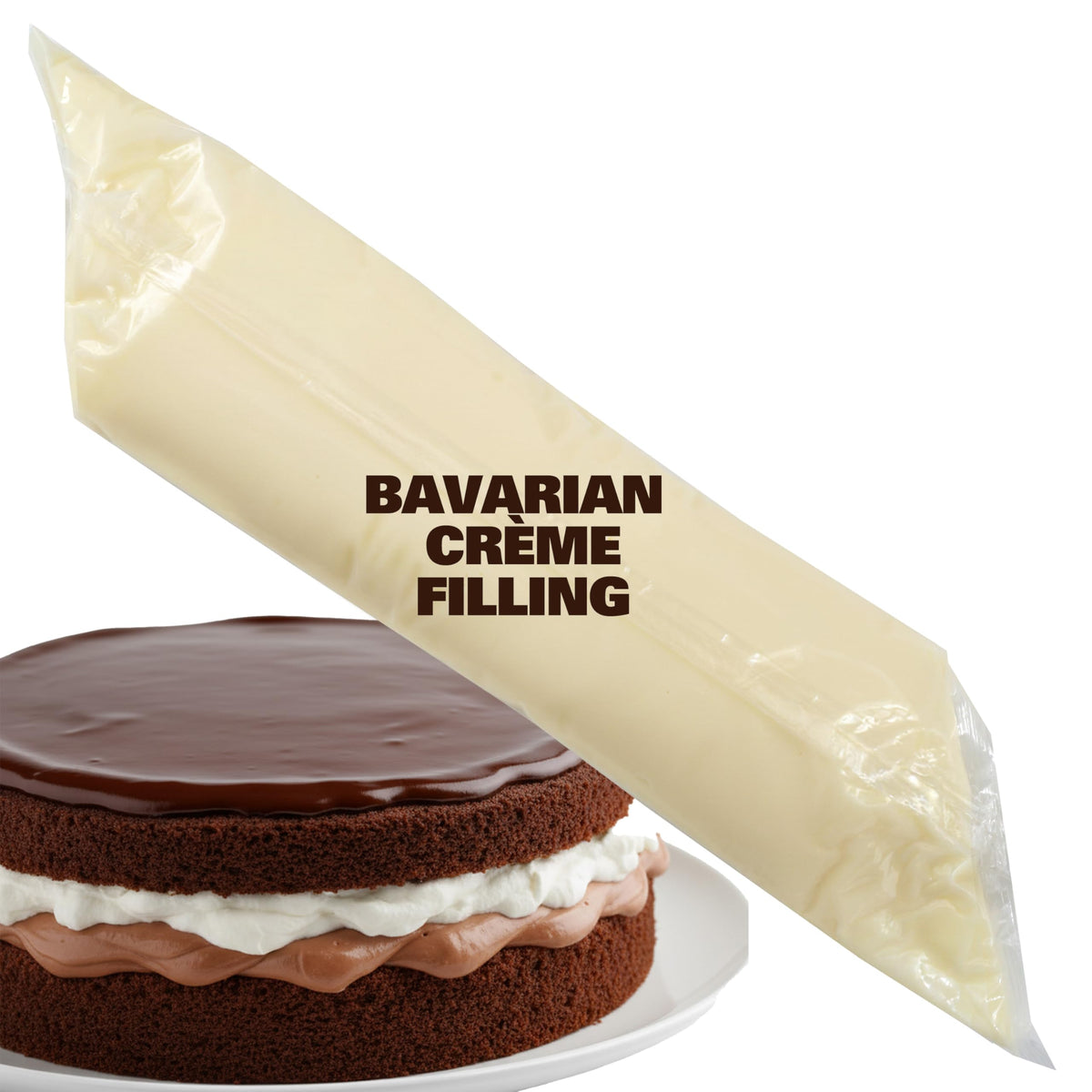 Hampton Distribution Creme 3 pack bottle for smooth, stable bake filling.