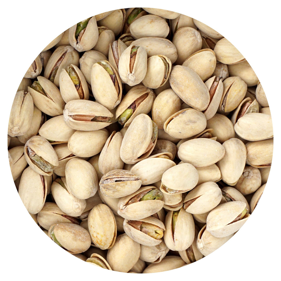Hampton Distribution pistachios in shell in a 5lb bulk bag offer satisfying crunch