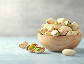 Hampton Distribution pistachios on salad add crunch and nutty flavor