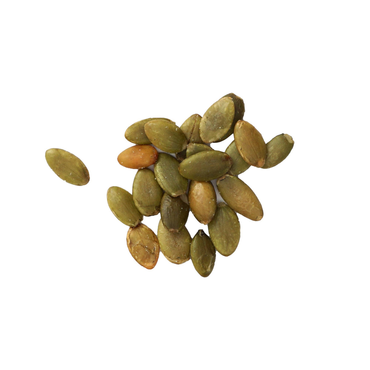 Hampton Distribution pumpkin seeds on salad topping, adding crunch and nutty flavor.