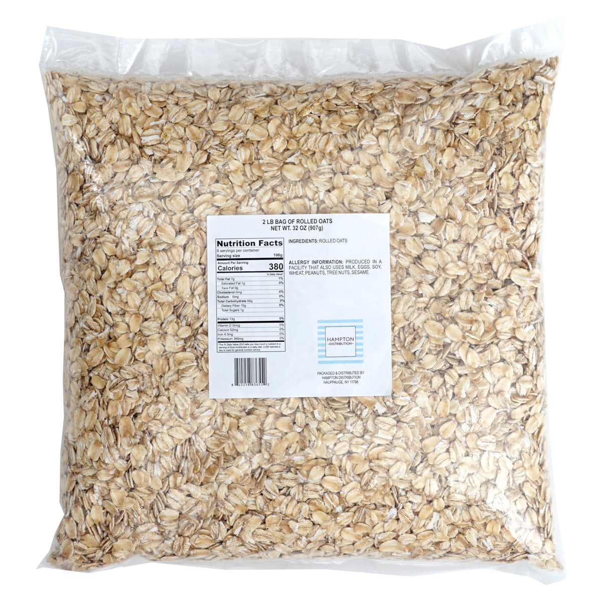 Hampton Distribution rolled oats in a bowl for a hearty, customizable breakfast