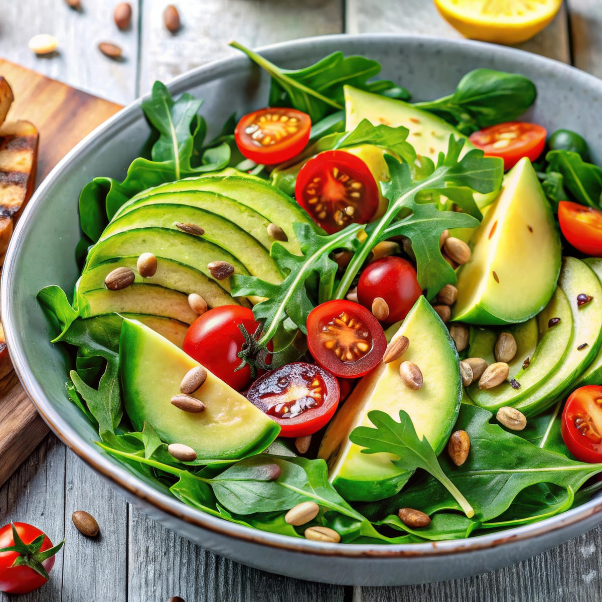 Hampton Distribution sunflower seeds as a crisp salad topping