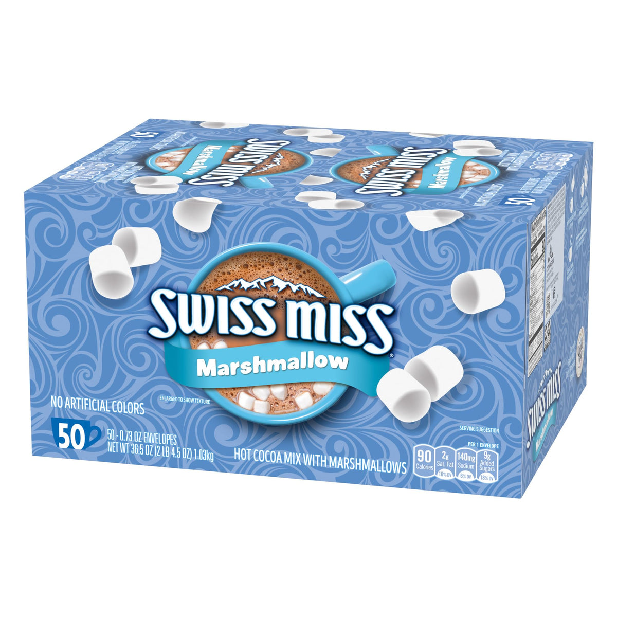 SwissMiss hot chocolate marshmallows packets by Hampton Distribution ready for quick comfort