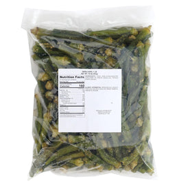 Hampton Distribution veggie snack okra chips for on-the-go munching.