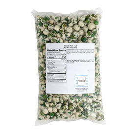 Hampton Distribution wasabi peas closeup crunch for spicy bite.