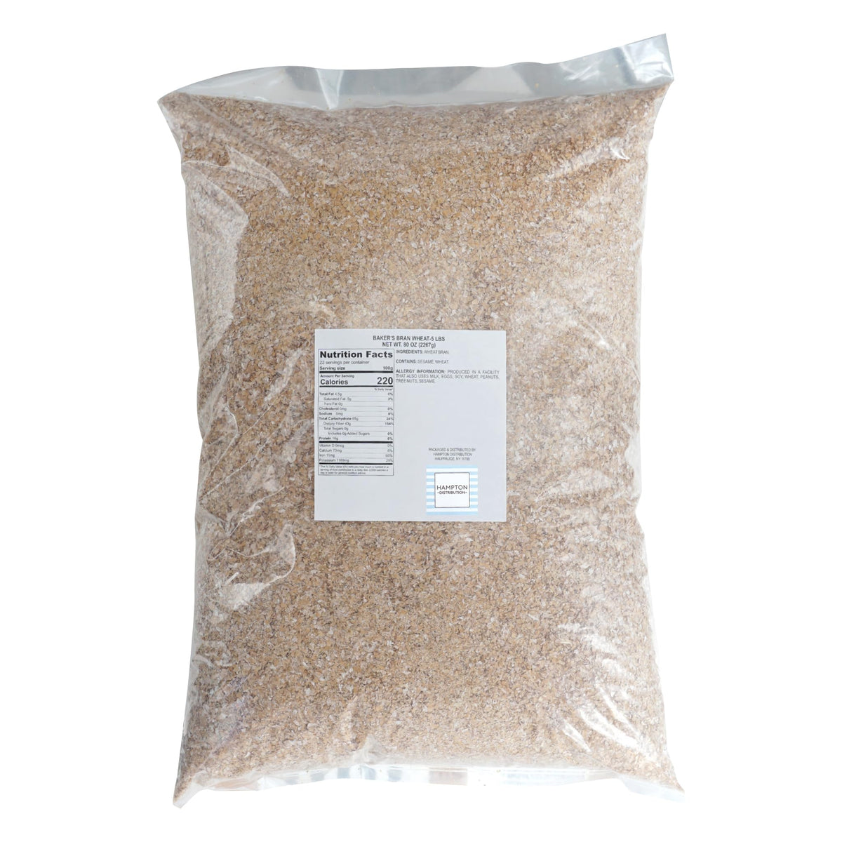 Hampton Distribution Wheat Bran being poured into hot cereal for a wholesome breakfast.