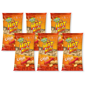 Hampton Farms Cajun peanuts in-shell closeup, seasoned for bold Louisiana flavor.