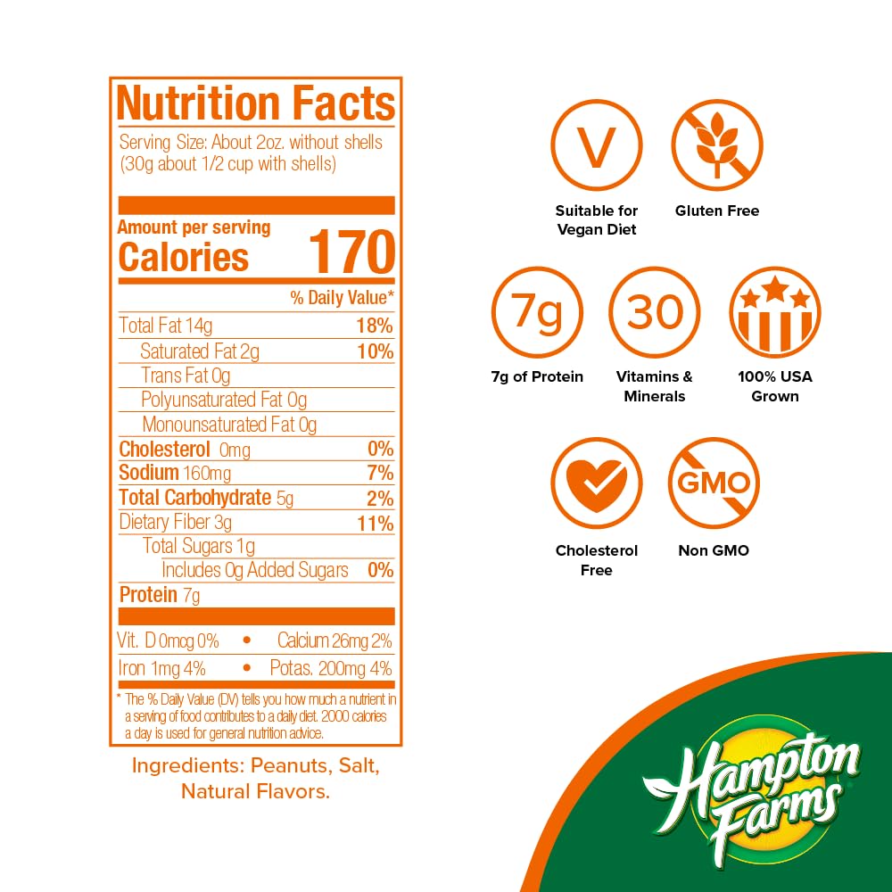 Hampton Farms Cajun Spiced Peanuts roasted close-up, highlighting savory crust and aroma.