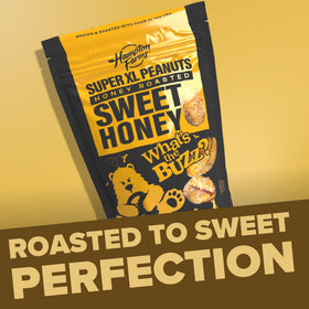 Hampton Farms sweet honey peanuts ideal for holiday boards and entertaining gatherings.