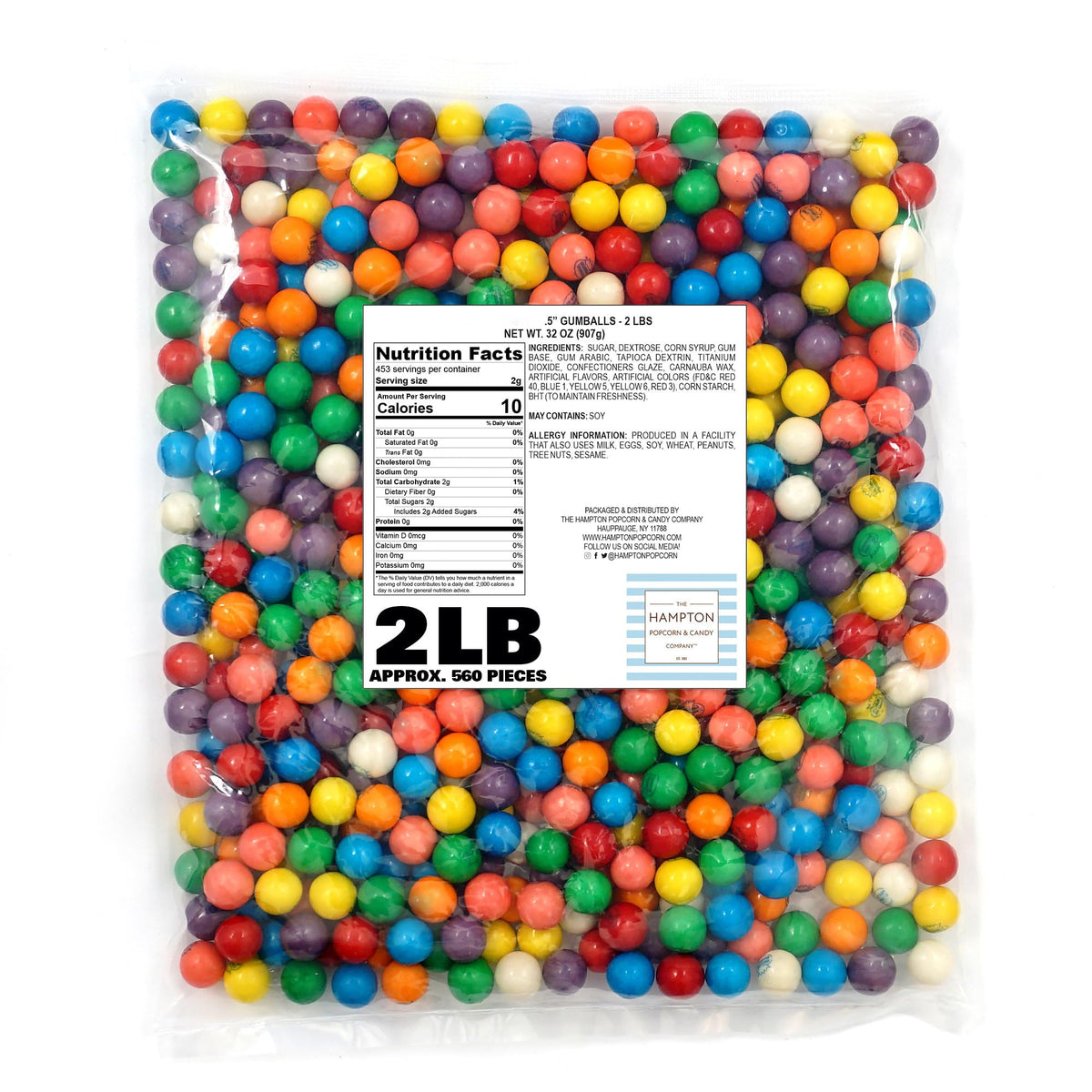 the hampton gumballs 0-5 inch bulk for easy machine restocking and colorful displays