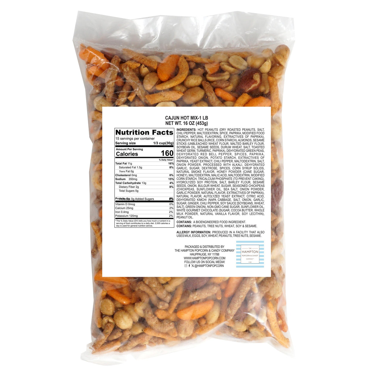 Hampton Hot Nut Mix Cajun corn sticks and peanuts deliver crunchy bite