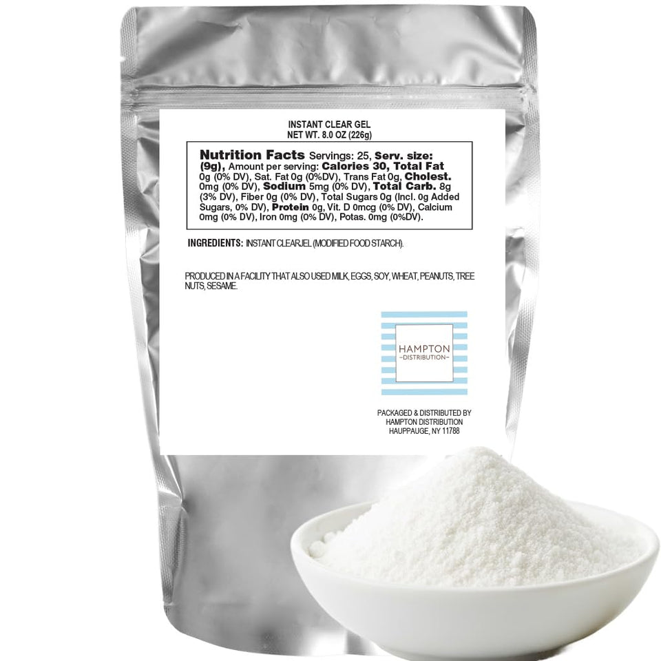 Hampton Instant Clear Jel 8oz bag for reliable thickening in baking
