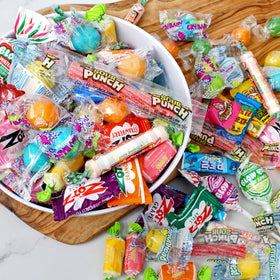 Pinata-ready sour candy assortment by Hampton for party favors and treat bags.