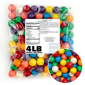 The Hampton Popcorn Company 1-inch gumballs in a bulk bag for gumball machines.