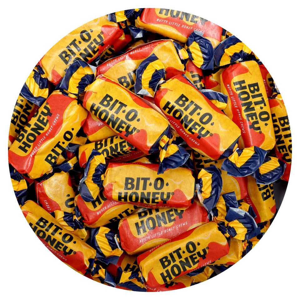 The Hampton Popcorn BitOHoney Candy bag ready for sharing at gatherings.