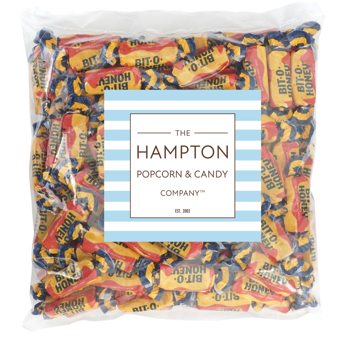 Individually wrapped BitOHoney candies by Hampton Popcorn, ideal for easy gifting.