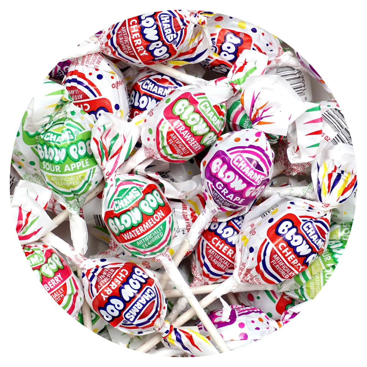 The Hampton Popcorn Charms Blow Pops bulk bag for celebrations