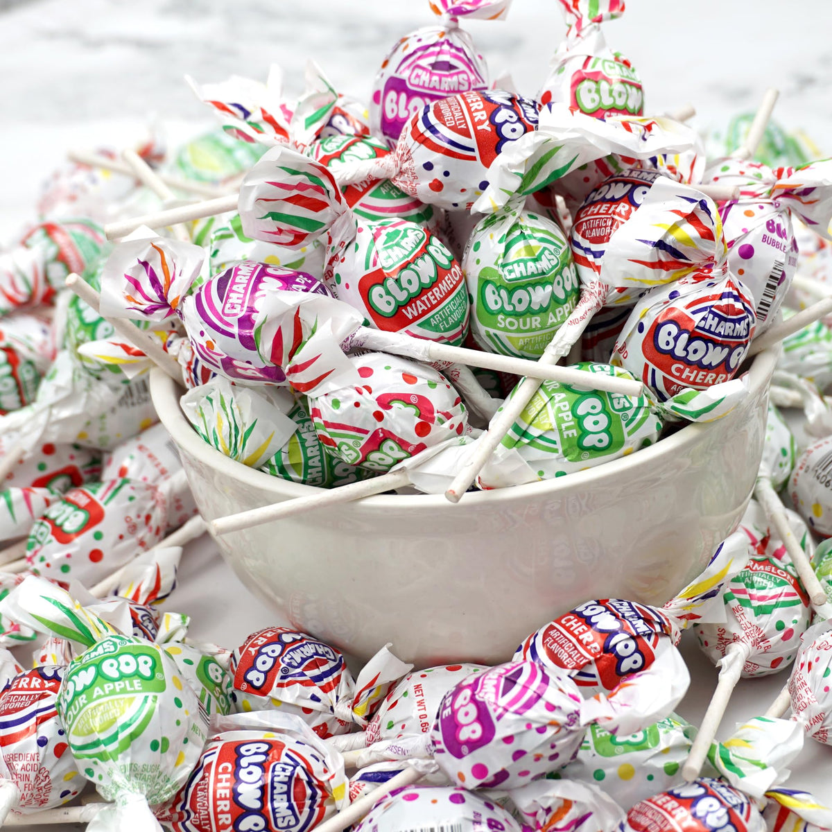 Charms Blow Pops individually wrapped for easy sharing