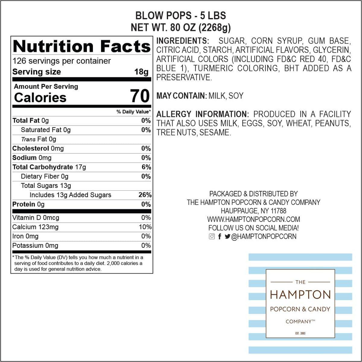 The Hampton Popcorn Company Charms for Halloween party favors and pinatas