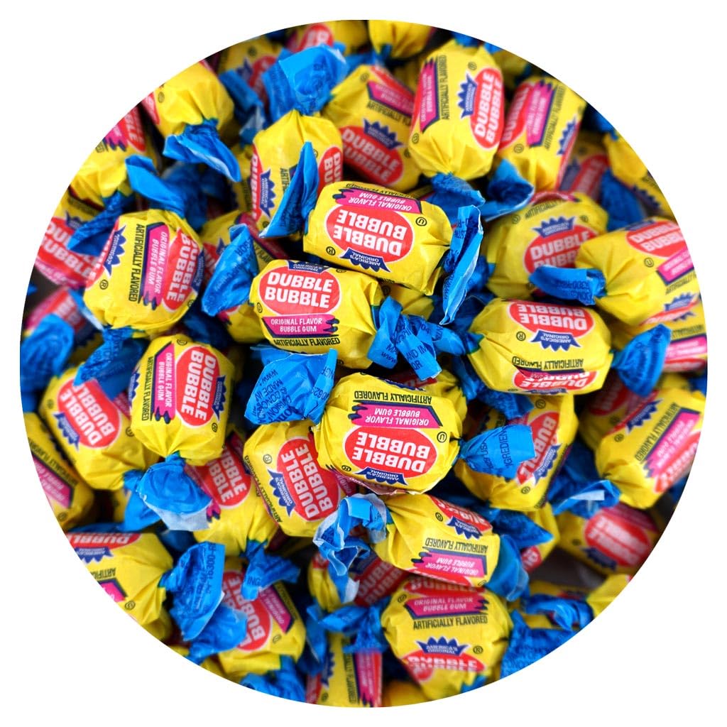 The Hampton Popcorn Company Dubble Original Bubble Gum bulk bag front view for sharing.