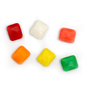 Close-up of Chiclets Original gum pieces inviting a chewy, juicy bite.