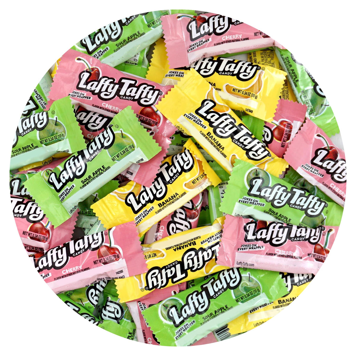 The Hampton Popcorn Company Laffy Taffy 2lb bulk bag ready for sharing.