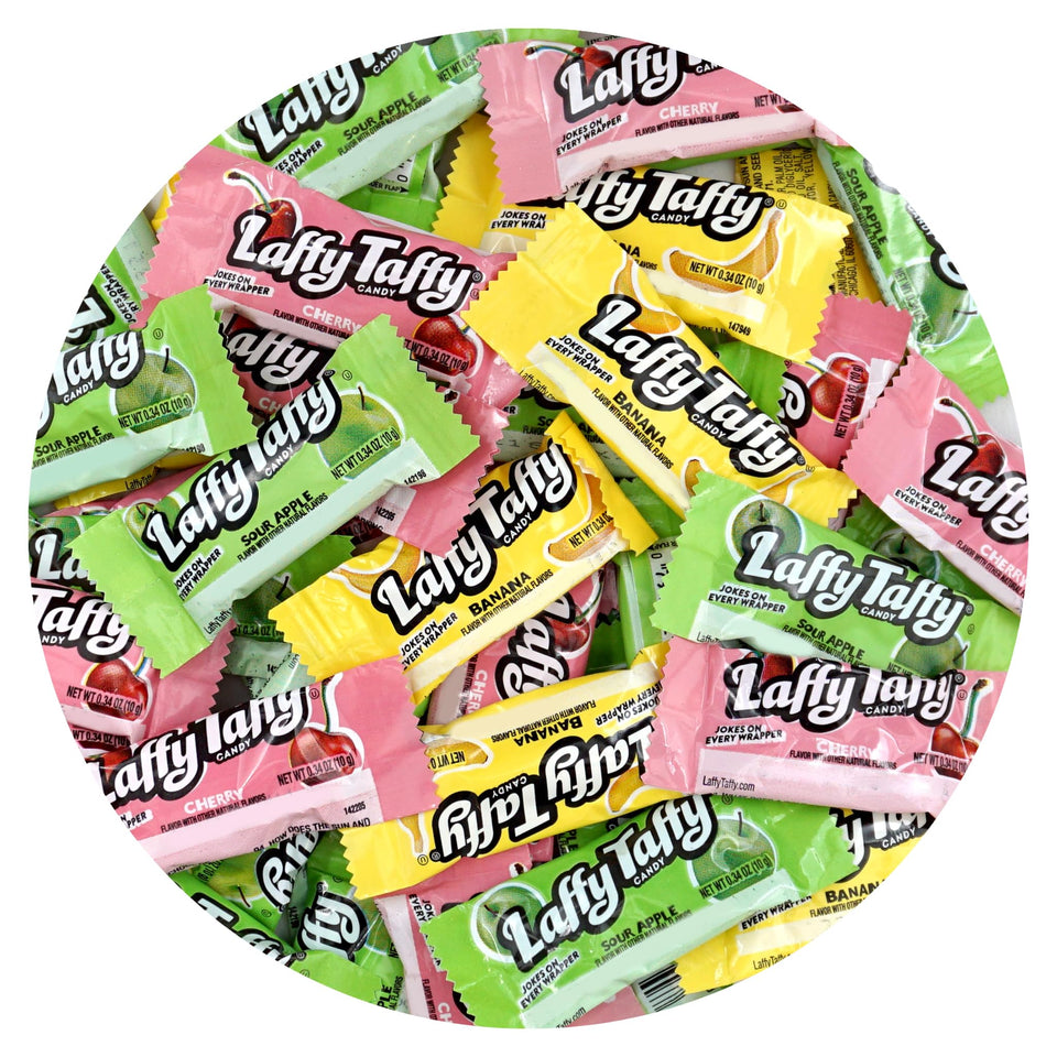 The Hampton Popcorn Company Laffy Taffy 2lb bulk bag ready for sharing.