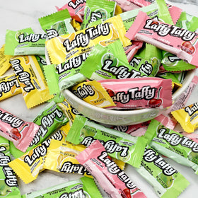 The Hampton Popcorn Company Laffy Taffy buffet setup for events.