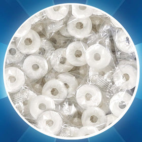 The Hampton Popcorn Company peppermint Lifesavers bulk bag ready for sharing.