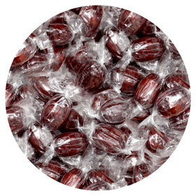 The Hampton Popcorn Company root beer barrels pack shot showing bulk 2lb bag for sharing