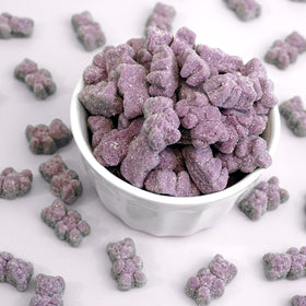 Purple gummy bears bulk bag by The Hampton Popcorn Company for parties and events.