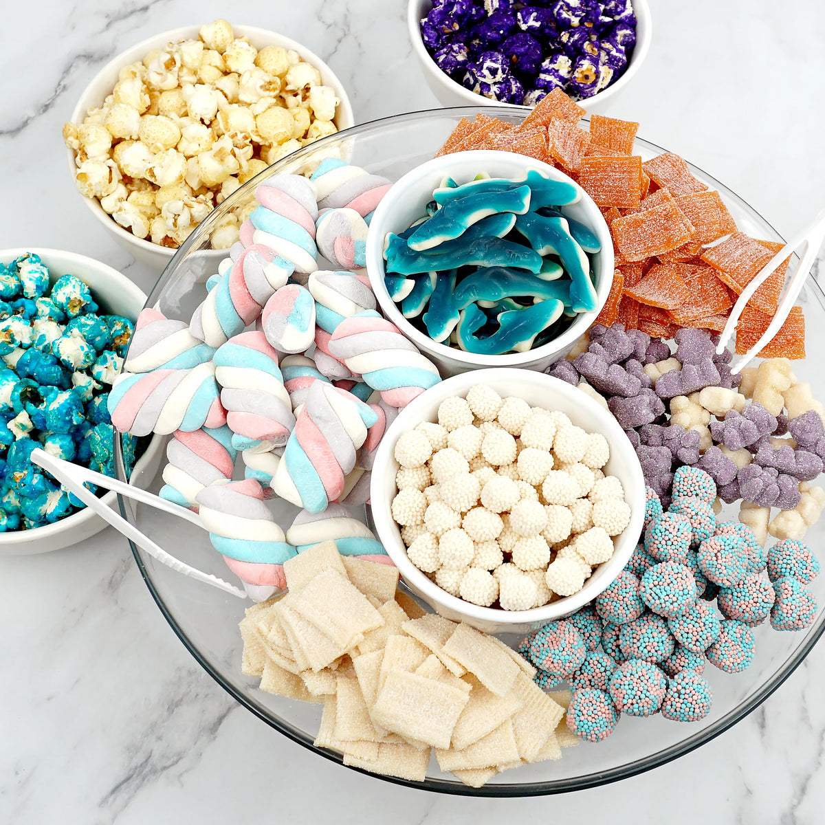 The Hampton Popcorn Company grape gummies ideal for showers and DIY candy bars.