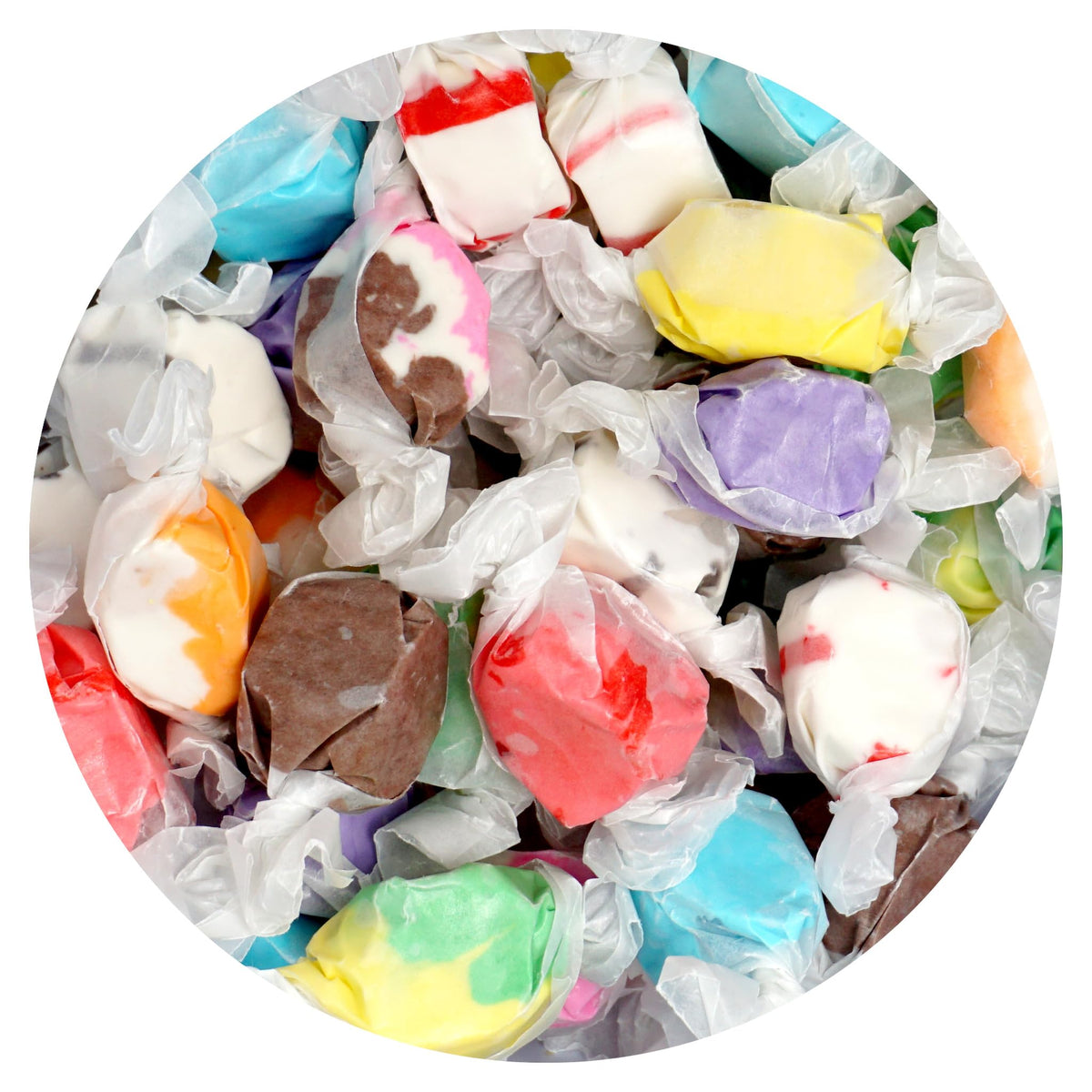 The Hampton Candy Company salt water taffy assorted flavors, individually wrapped for freshness and easy sharing.