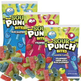The Hampton Sour Punch Bites Strawberry 5oz bag ready for snack time and flavor adventures.