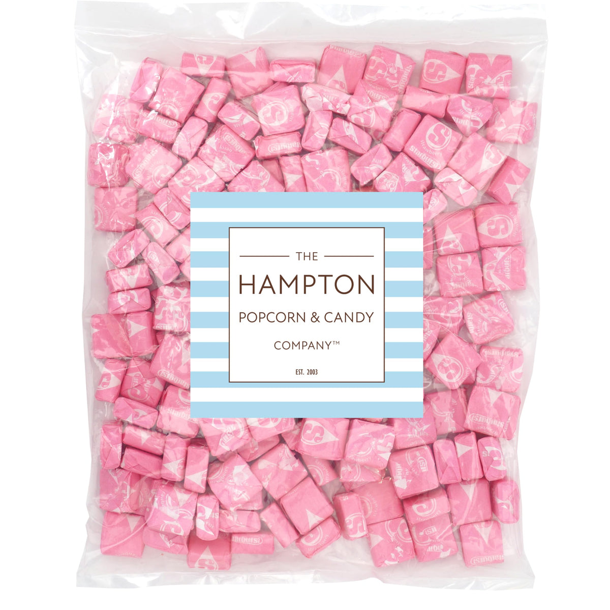 The Hampton Candy Company Starburst All Pink candies—close-up, ideal for sharing at gatherings.