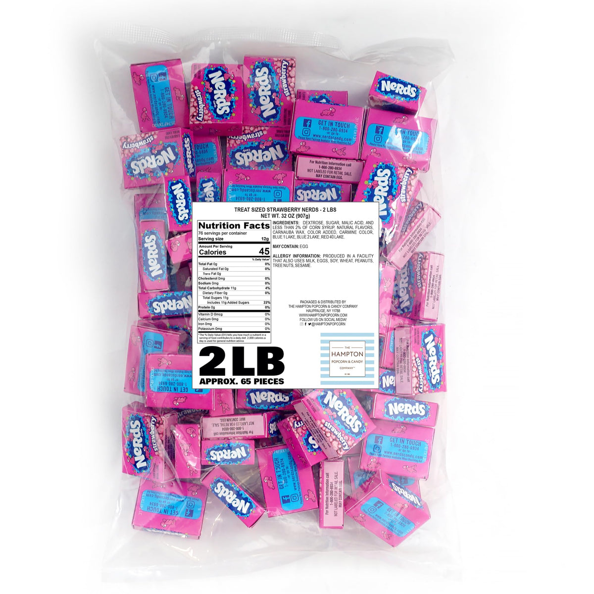 Strawberry box candy treat-size boxes by Hampton add color to parties.