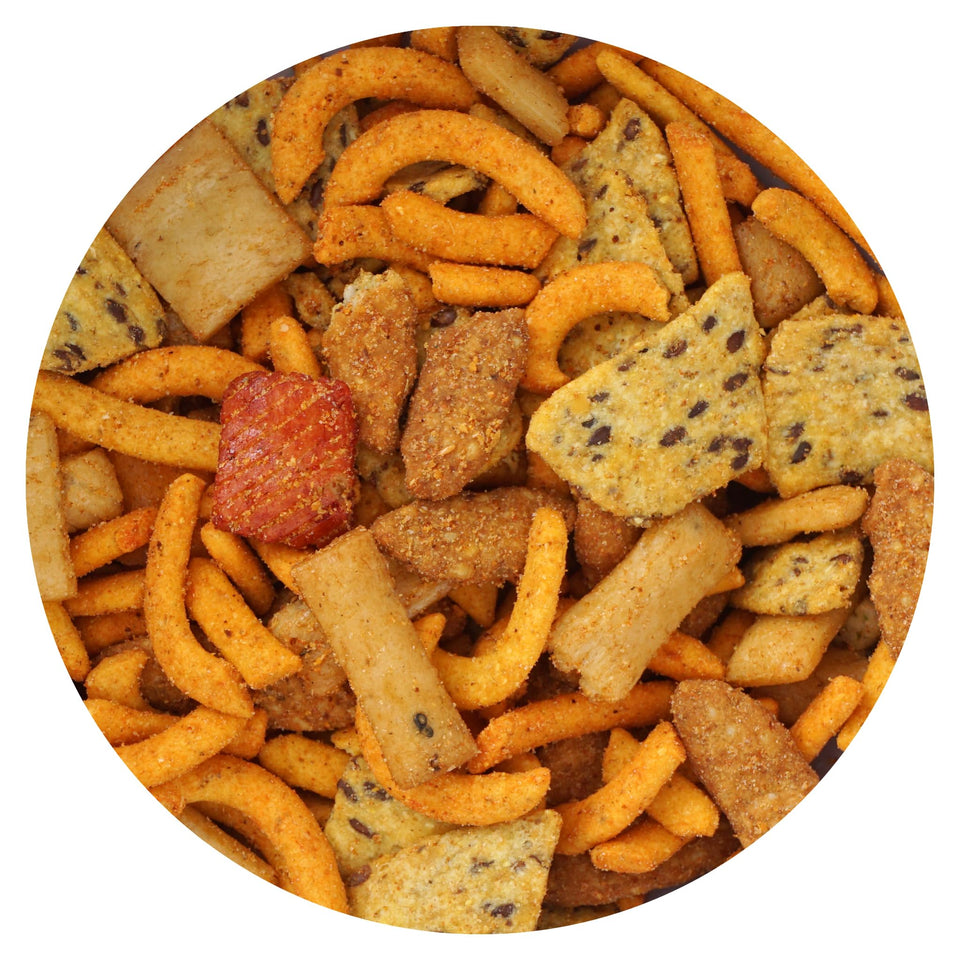 The Hampton Taco Snack Mix Crunchy Corn Chips shine in any party, delivering crowd-pleasing texture.