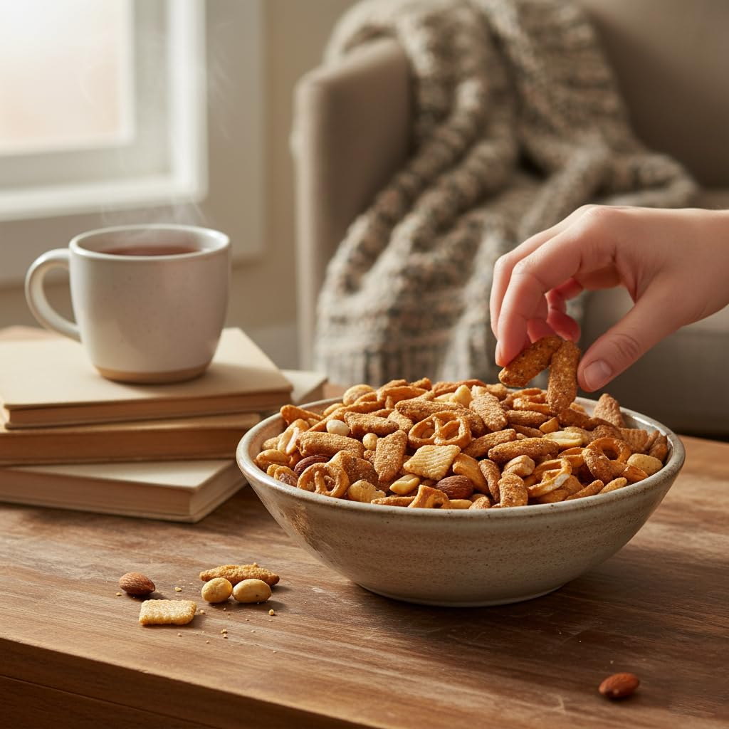 The Hampton Tailgate Crunch packaging on shelves, ready for bulk orders and gifting.