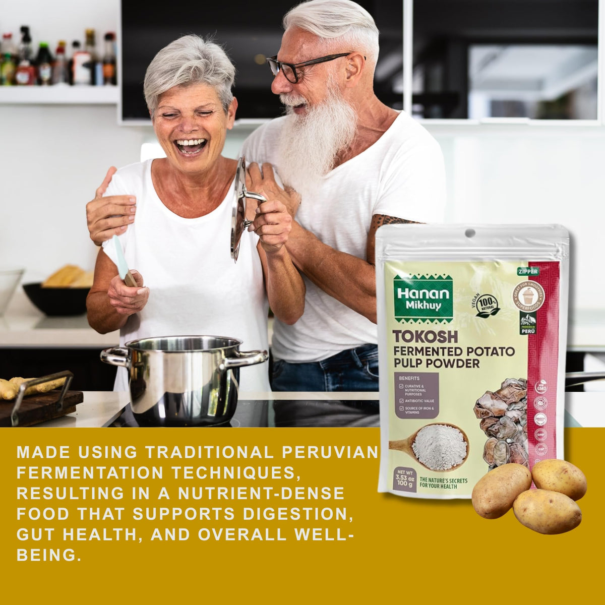 HANAN MIKHUY Tokosh 100g fermented powder texture with earthy aroma.