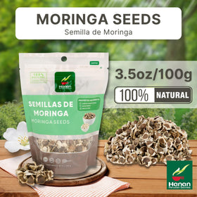 Hanan Moringa seeds in a bowl, ideal for smoothies or raw snacking
