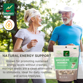 Hanan Moringa seeds in a resealable bag, long-lasting freshness