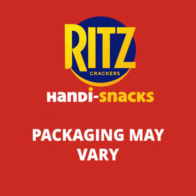 Close-up of Handi-Snacks RITZ crackers and creamy cheese dip.