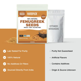 HANDPICK authentic-spices fenugreek for traditional Indian recipes.
