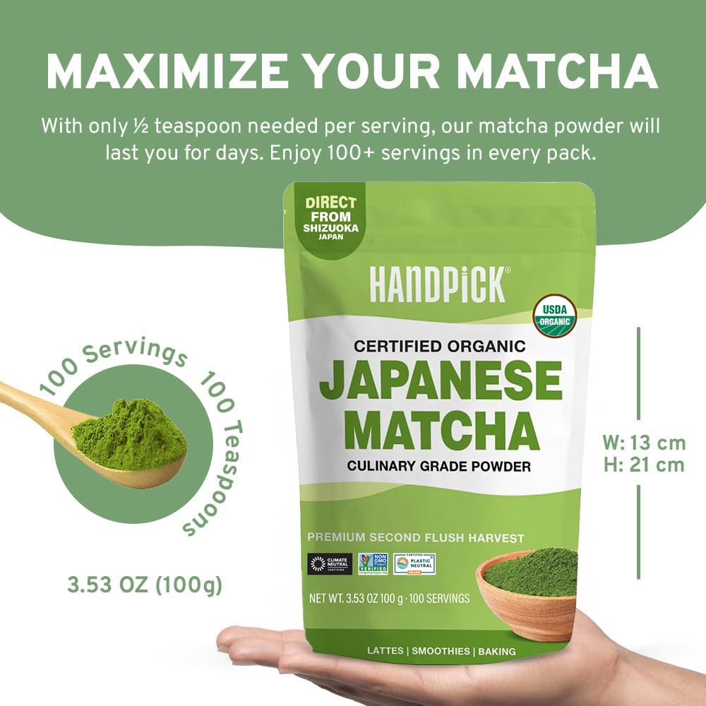 HANDPICK Bamboo chasen whisk helps froth matcha for lattes.